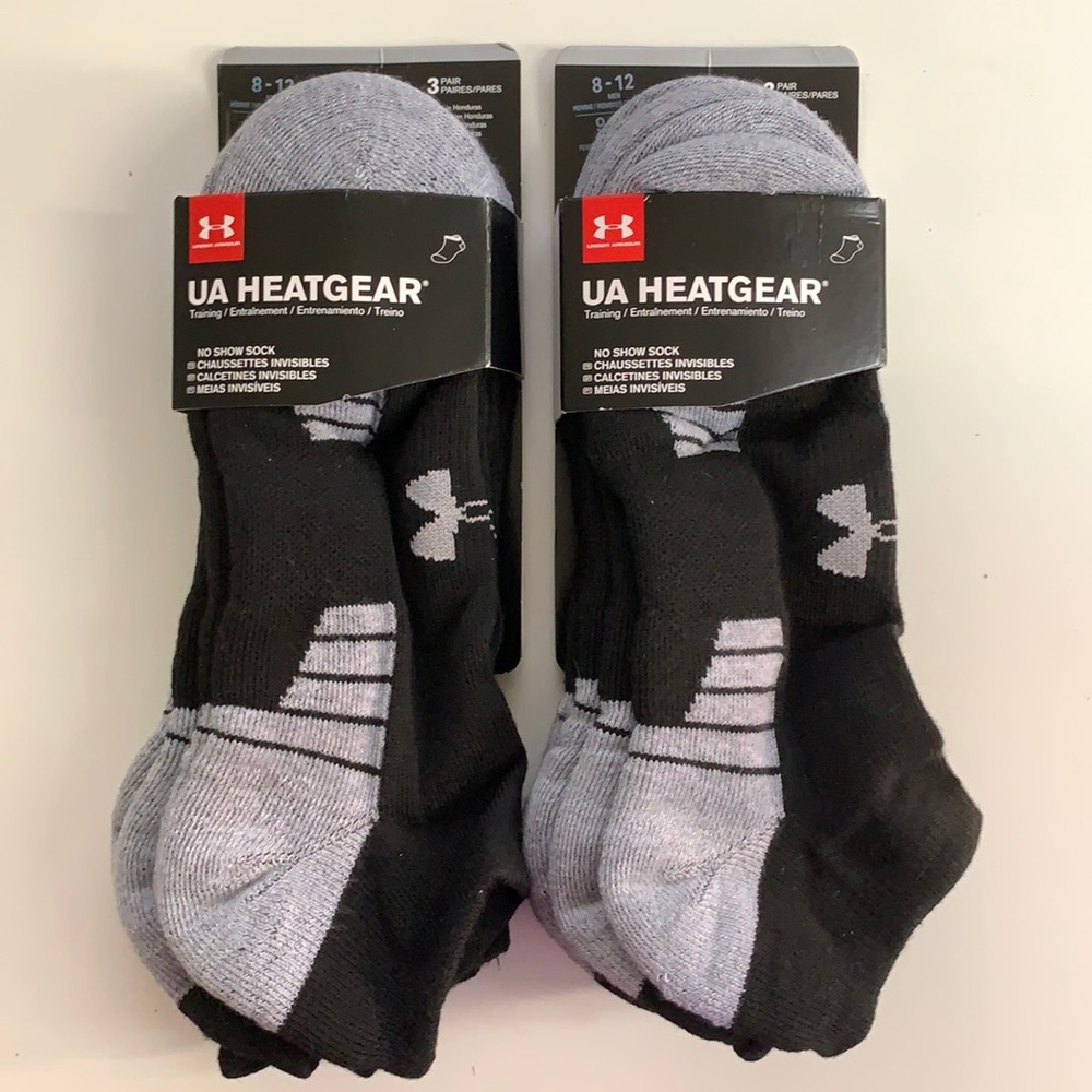 Under Armour UA Heatgear Black Socks 3 Pairs